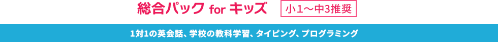 総合パック for キッズ 小1~中3推奨
