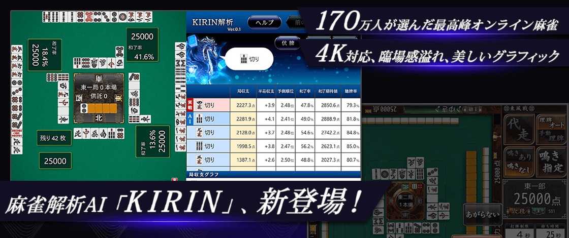 麻雀解析AI「KIRIN」、新登場！