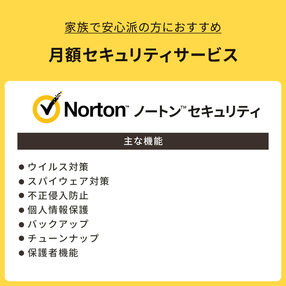 ノートンセキュリティ月額版（1ヶ月無料）〔月額660円〕 | SVUCXSSB121