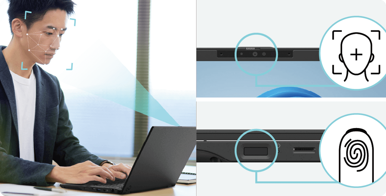 指紋センサー & 顔認証Webカメラ