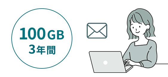 100GB 3年間
