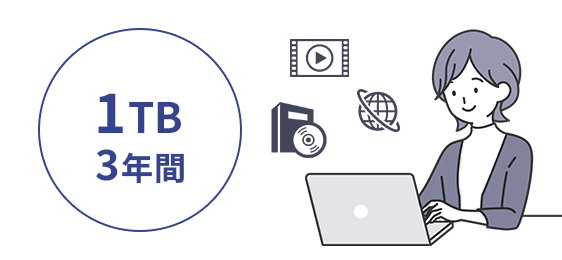 1TB 3年間