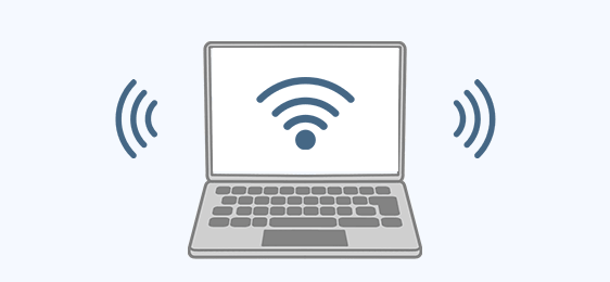 PCとWi-Fiのイメージ
